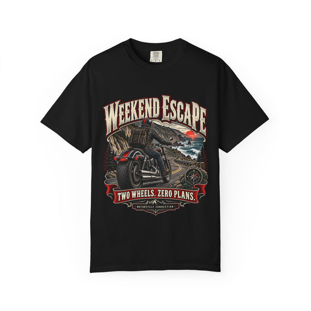 Weekend Escape Motorcycle Graphic Tee | Comfort Colors 1717