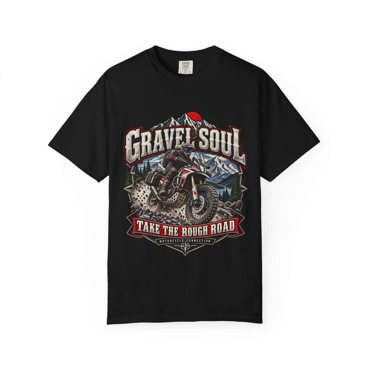 Gravel Soul Adventure Motorcycle Tee | Comfort Colors 1717