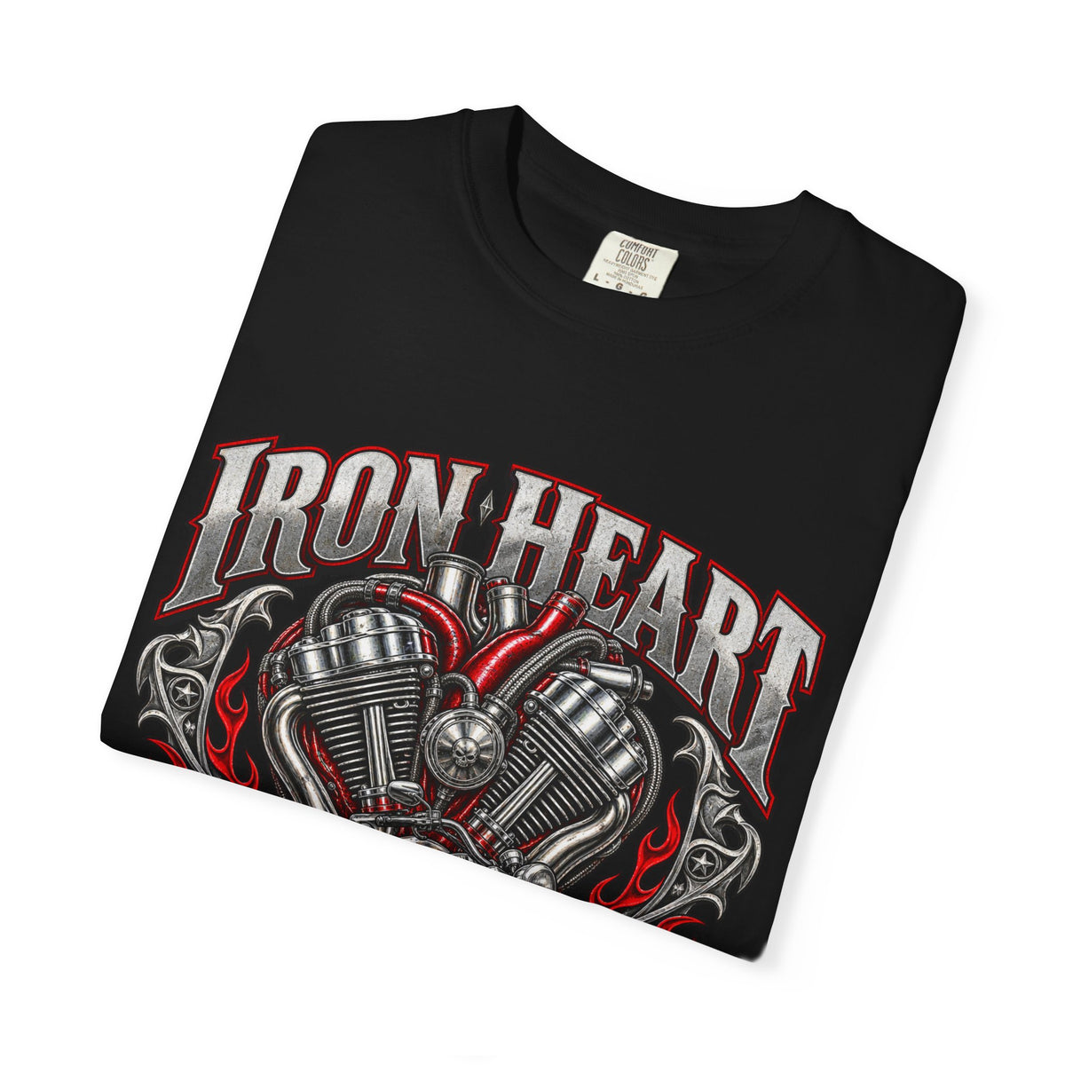 Iron Heart Motorcycle Graphic Tee | Comfort Colors 1717