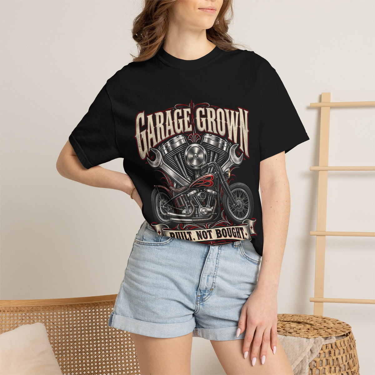 Garage Grown Custom Motorcycle Tee | Comfort Colors 1717