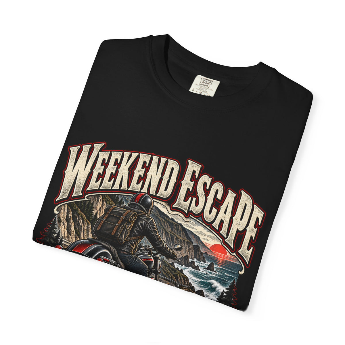 Weekend Escape Motorcycle Graphic Tee | Comfort Colors 1717