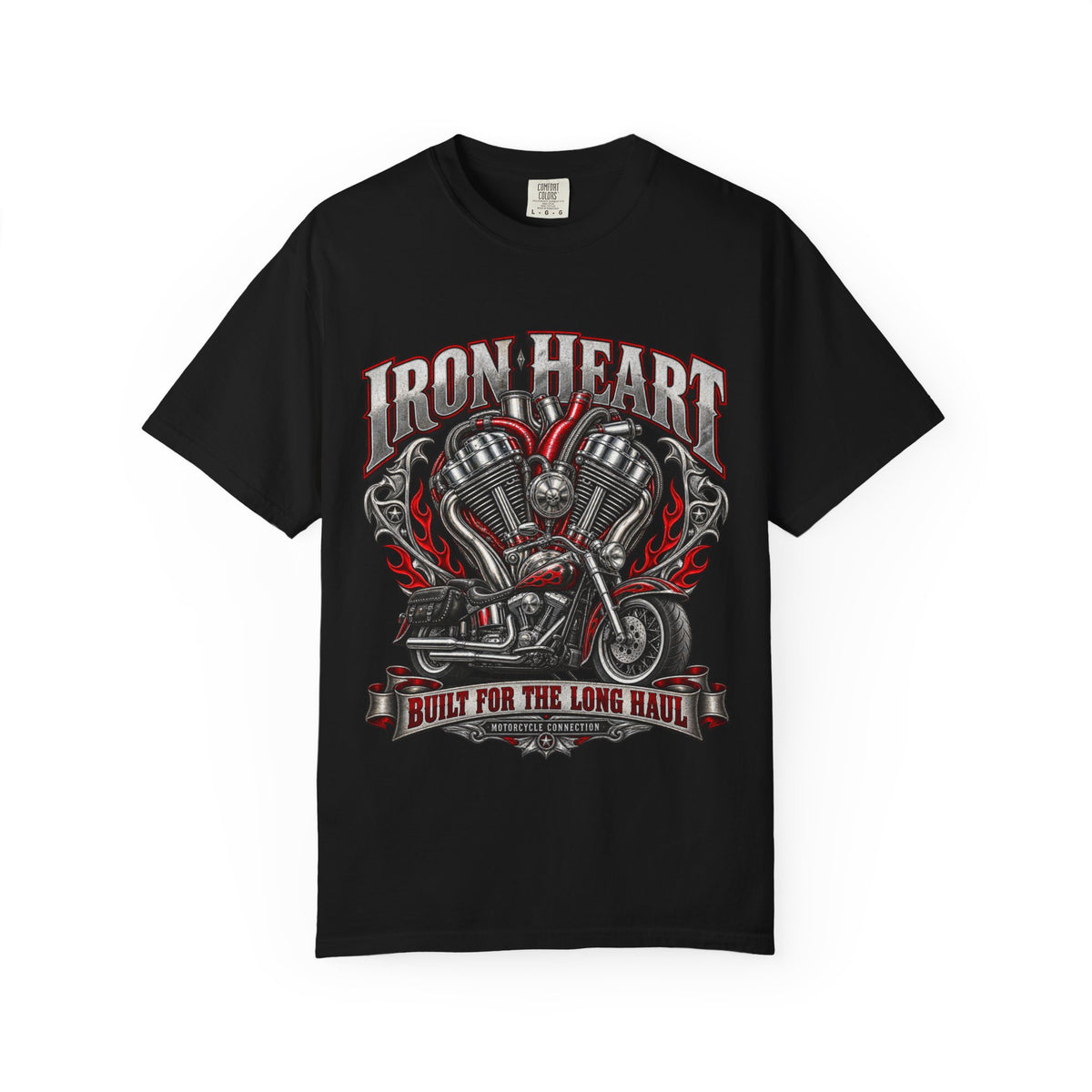 Iron Heart Motorcycle Graphic Tee | Comfort Colors 1717