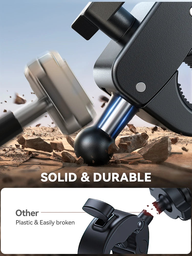 Anti-Vibration Motorcycle Phone Mount – 360° Adjustable Handlebar Holder (JR-ZS498)