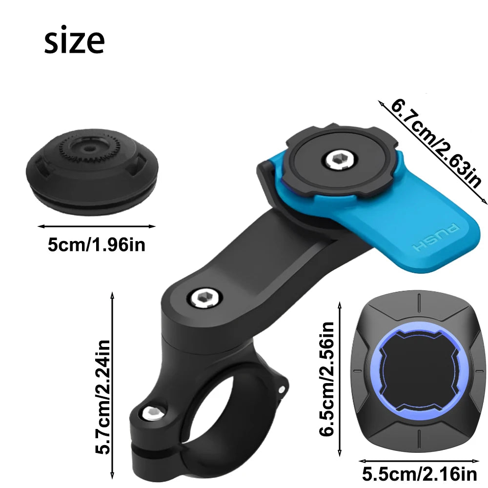 Anti-Shake Motorcycle Phone Mount – Vibration Dampener with Quick Release