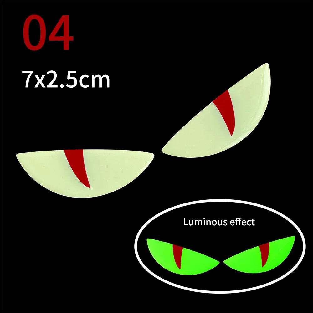 3D Reflective Devil's Eye Stickers – Motorcycle & Helmet Decals