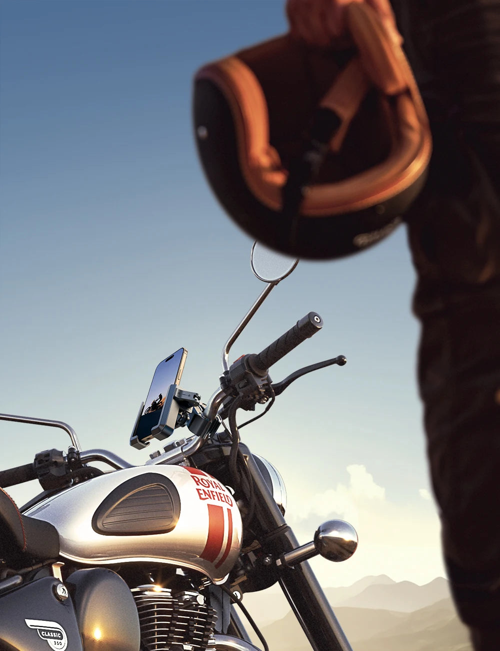Dual Vibration Dampener Motorcycle Phone Mount – Military-Grade Shock Absorption