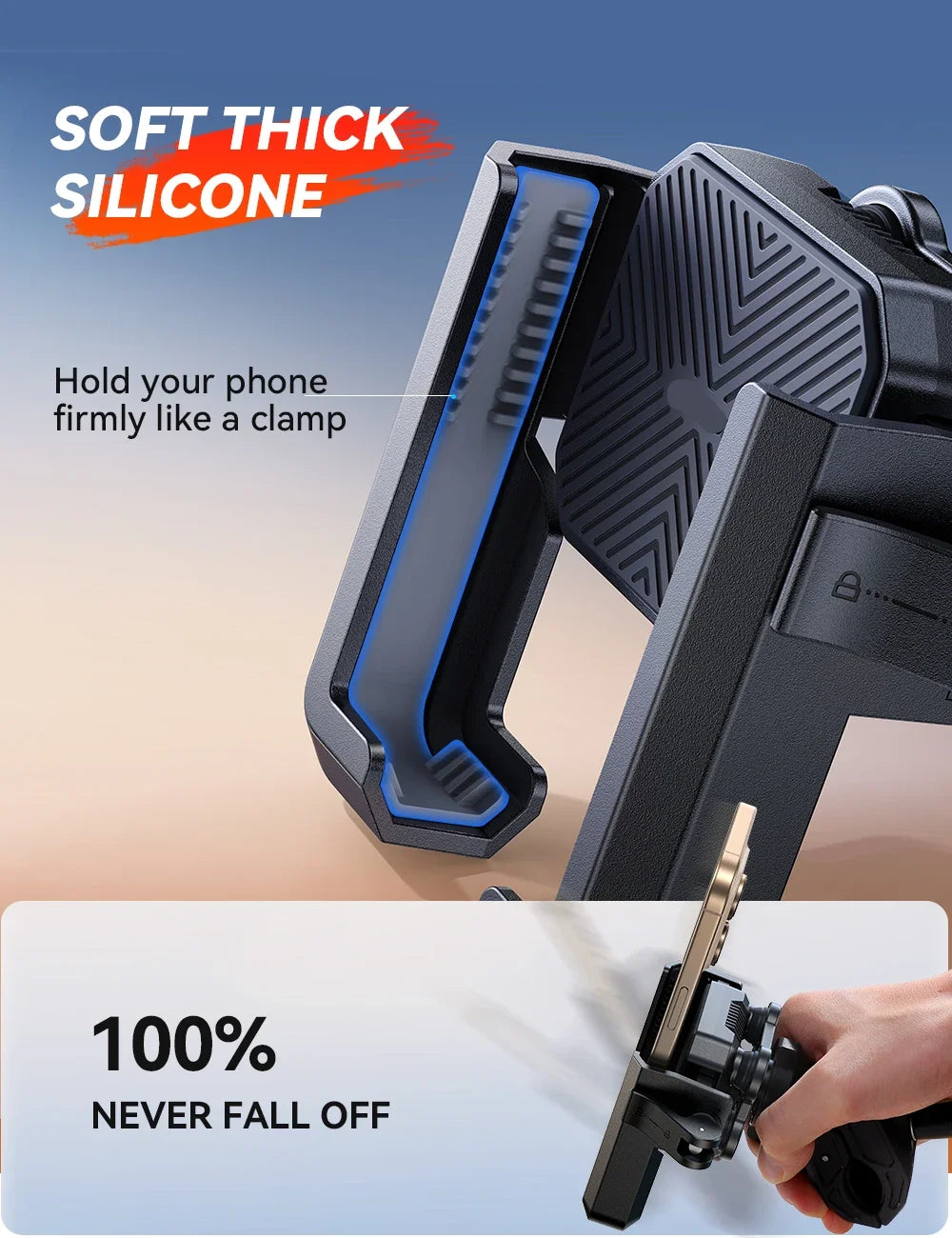 Dual Vibration Dampener Motorcycle Phone Mount – Military-Grade Shock Absorption