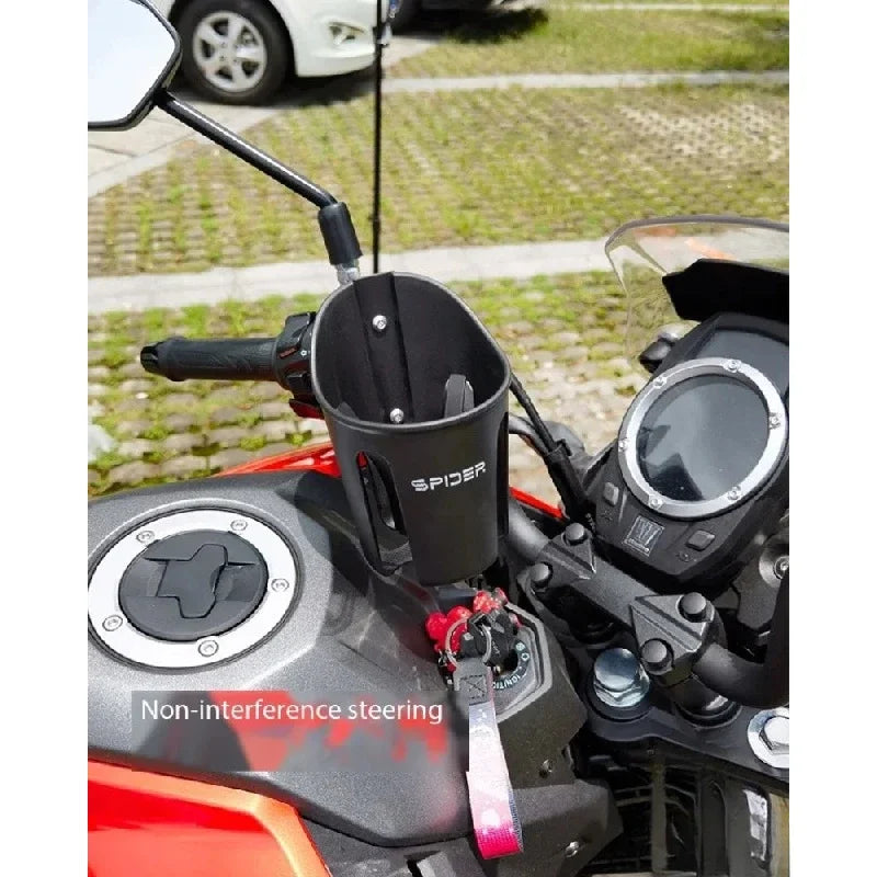 Universal Motorcycle & Bike Cup Holder – Handlebar Water Bottle Cage