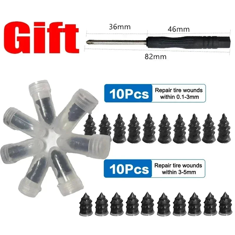 Tire Repair Rubber Nail Plugs – Universal Puncture Repair Kit