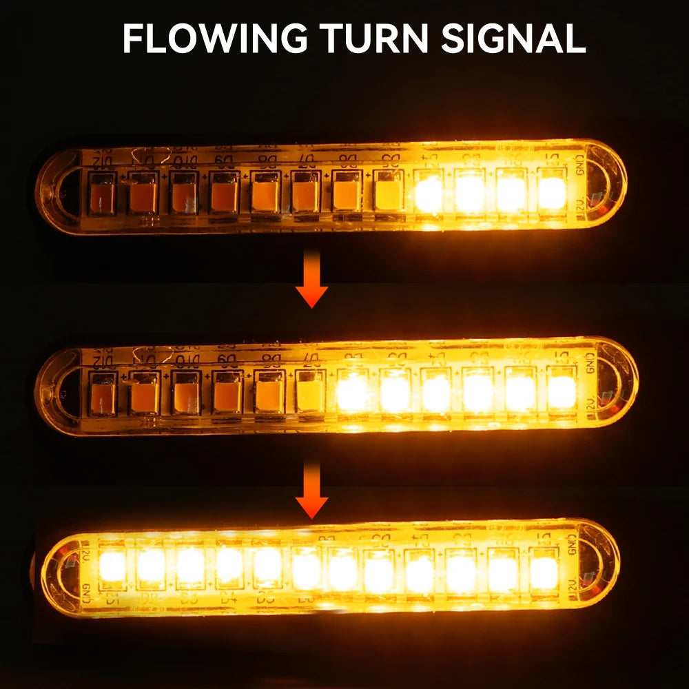 Motorcycle LED Turn Signals – Sequential Flowing Indicator & DRL Brake Light