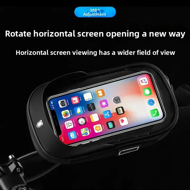 Waterproof Motorcycle Phone Holder – 360° Handlebar Mount