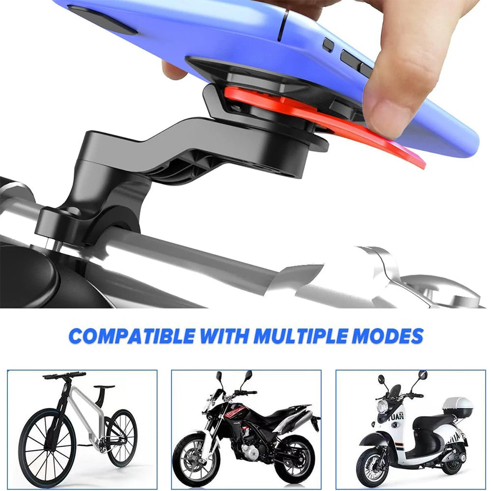 Anti-Shake Motorcycle Phone Mount – Vibration Dampener with Quick Release
