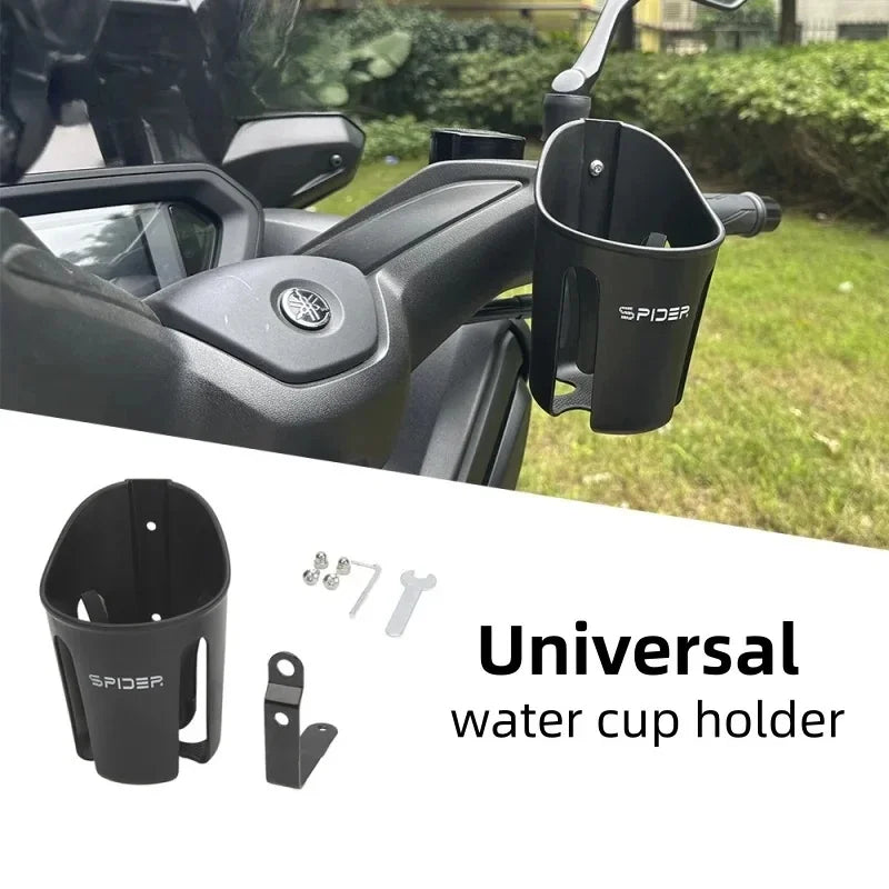 Universal Motorcycle & Bike Cup Holder – Handlebar Water Bottle Cage