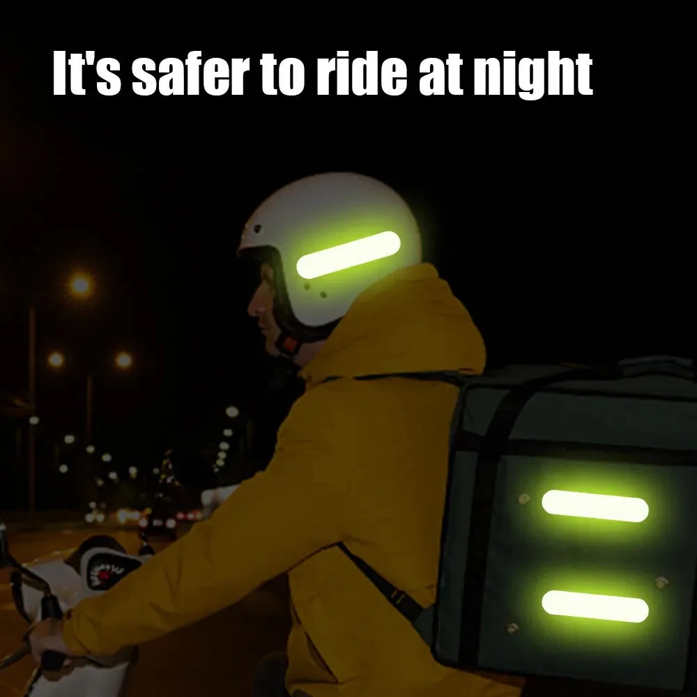 Motorcycle Helmet Reflective Safety Strips – 10-Pack Night Visibility Decals