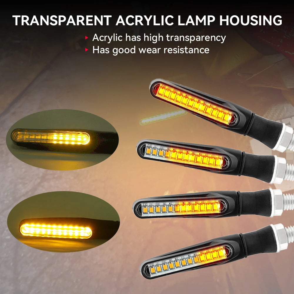 Motorcycle LED Turn Signals – Sequential Flowing Indicator & DRL Brake Light