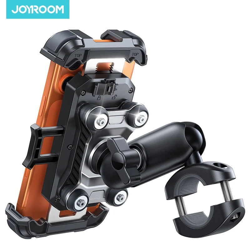 Anti-Vibration Motorcycle Phone Mount – 360° Adjustable Handlebar Holder (JR-ZS498)