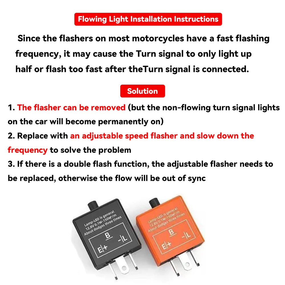 Motorcycle LED Turn Signals – Sequential Flowing Indicator & DRL Brake Light