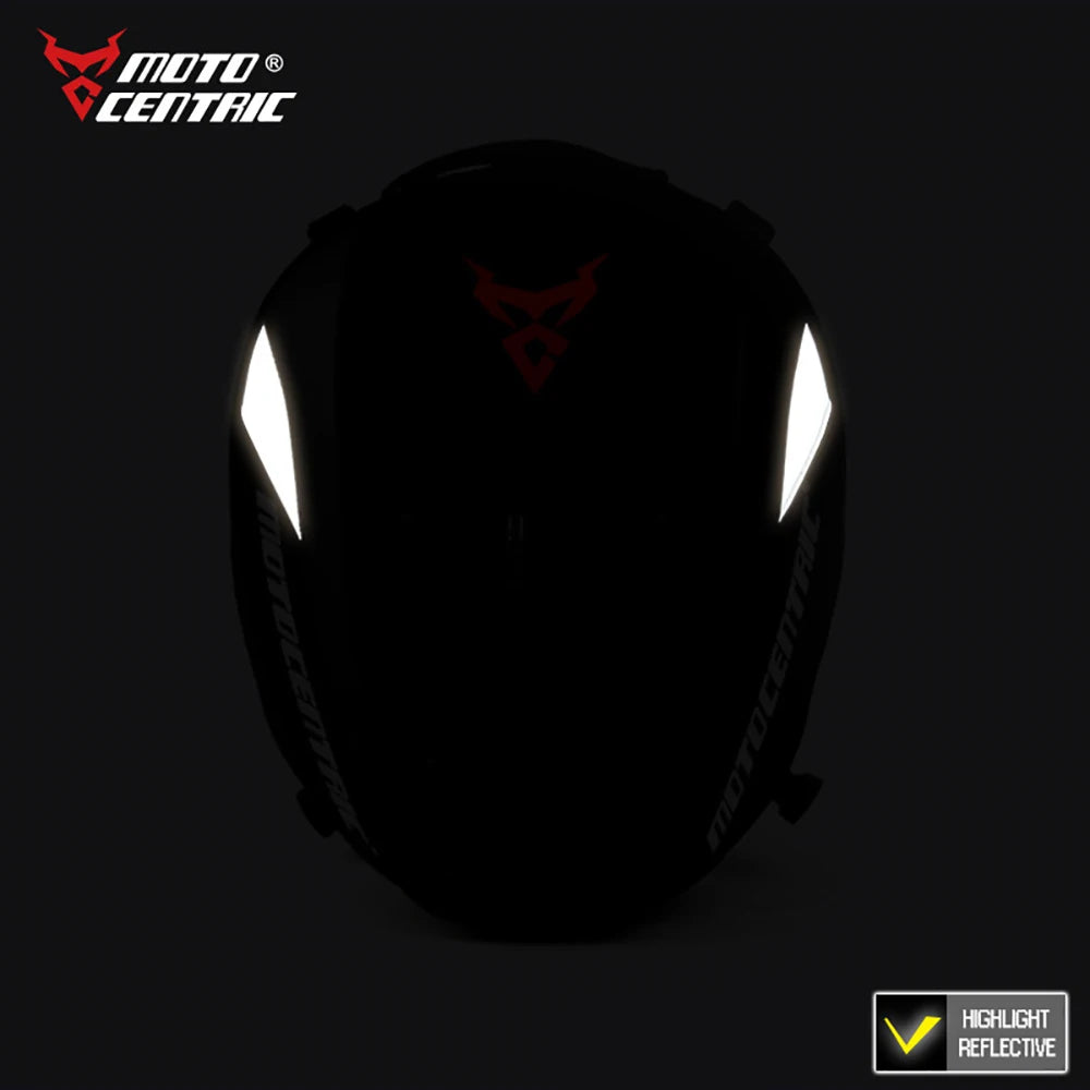 MOTOCENTRIC Waterproof Motorcycle Tail Bag – Expandable Rear Seat & Helmet Backpack