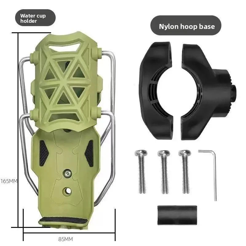 360° Adjustable Motorcycle Cup Holder – Universal Handlebar Water Bottle Cage