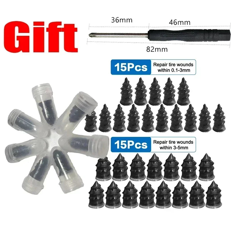 Tire Repair Rubber Nail Plugs – Universal Puncture Repair Kit