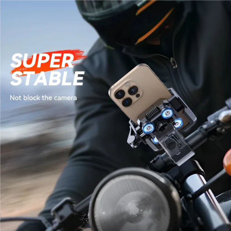 Dual Vibration Dampener Motorcycle Phone Mount – Military-Grade Shock Absorption