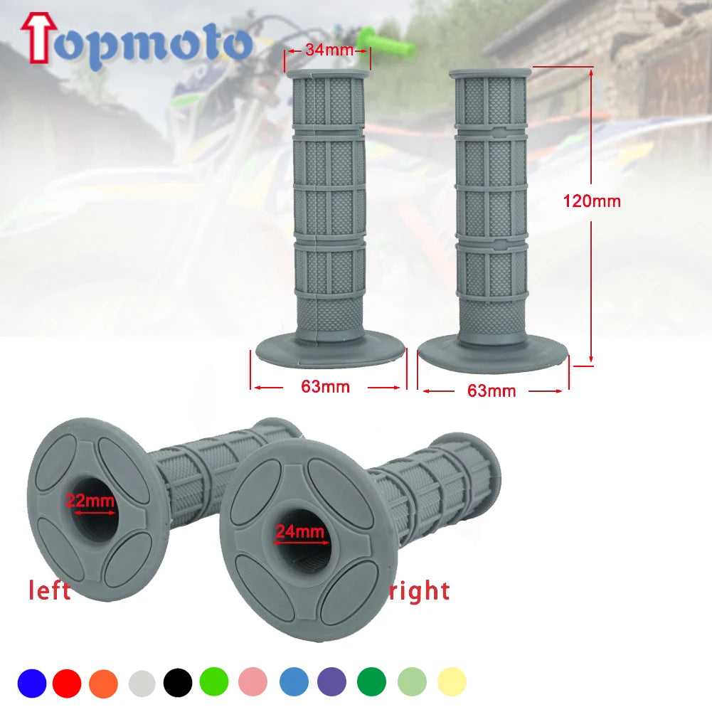 22mm MX Silicone Handlebar Grips – Universal Dirt Bike & Motocross Replacement