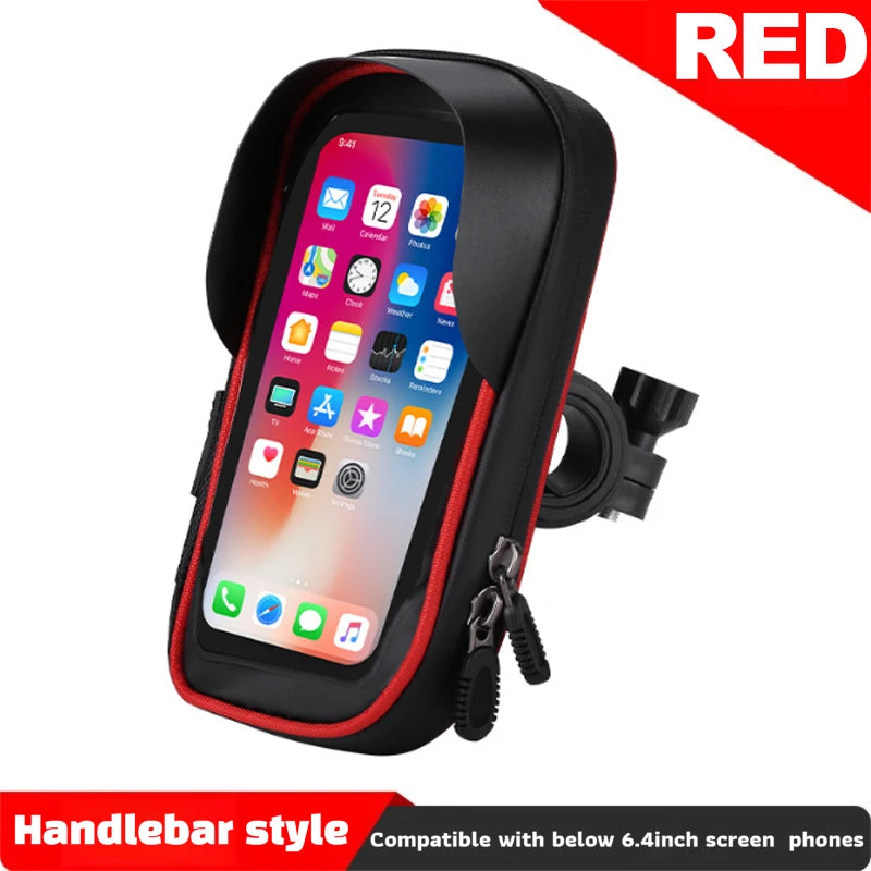 Waterproof Motorcycle Phone Holder – 360° Handlebar Mount