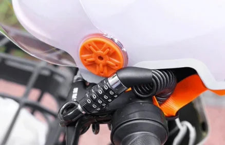 Motorcycle Anti-Theft Chain Lock –  4-Digit Combination Cable Lock for Helmets & Bikes