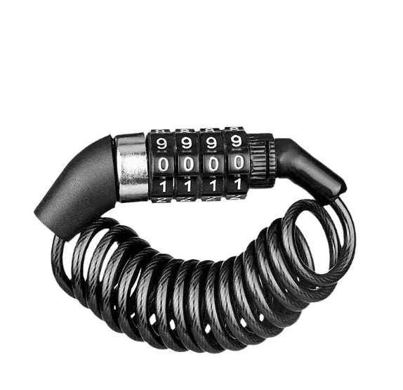 Motorcycle Anti-Theft Chain Lock –  4-Digit Combination Cable Lock for Helmets & Bikes