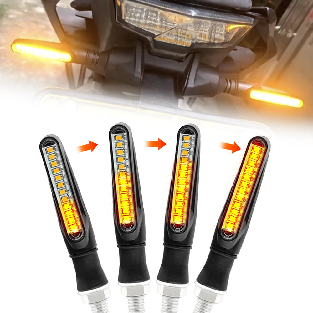 Motorcycle LED Turn Signals – Sequential Flowing Indicator & DRL Brake Light