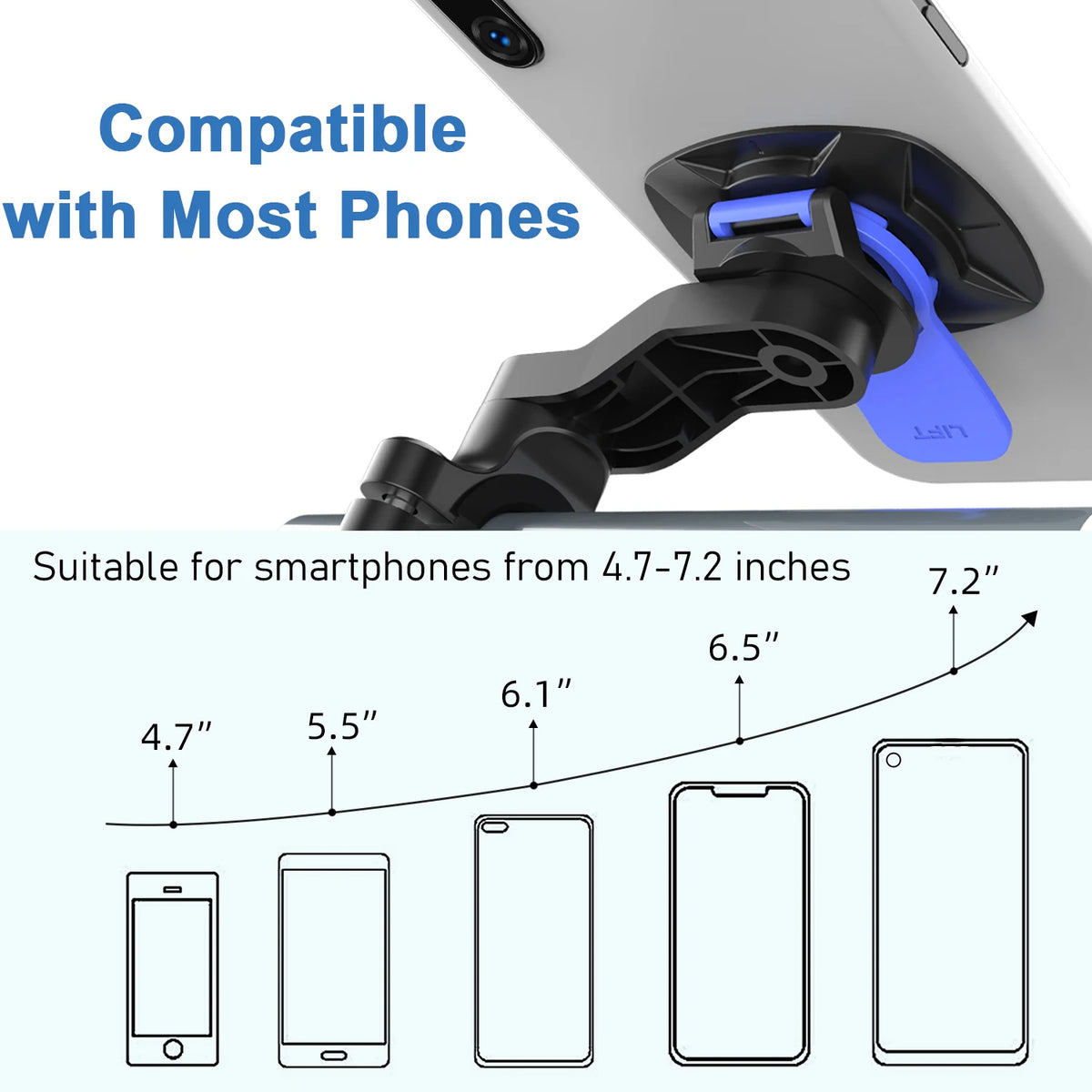 Anti-Shake Motorcycle Phone Mount – Vibration Dampener with Quick Release