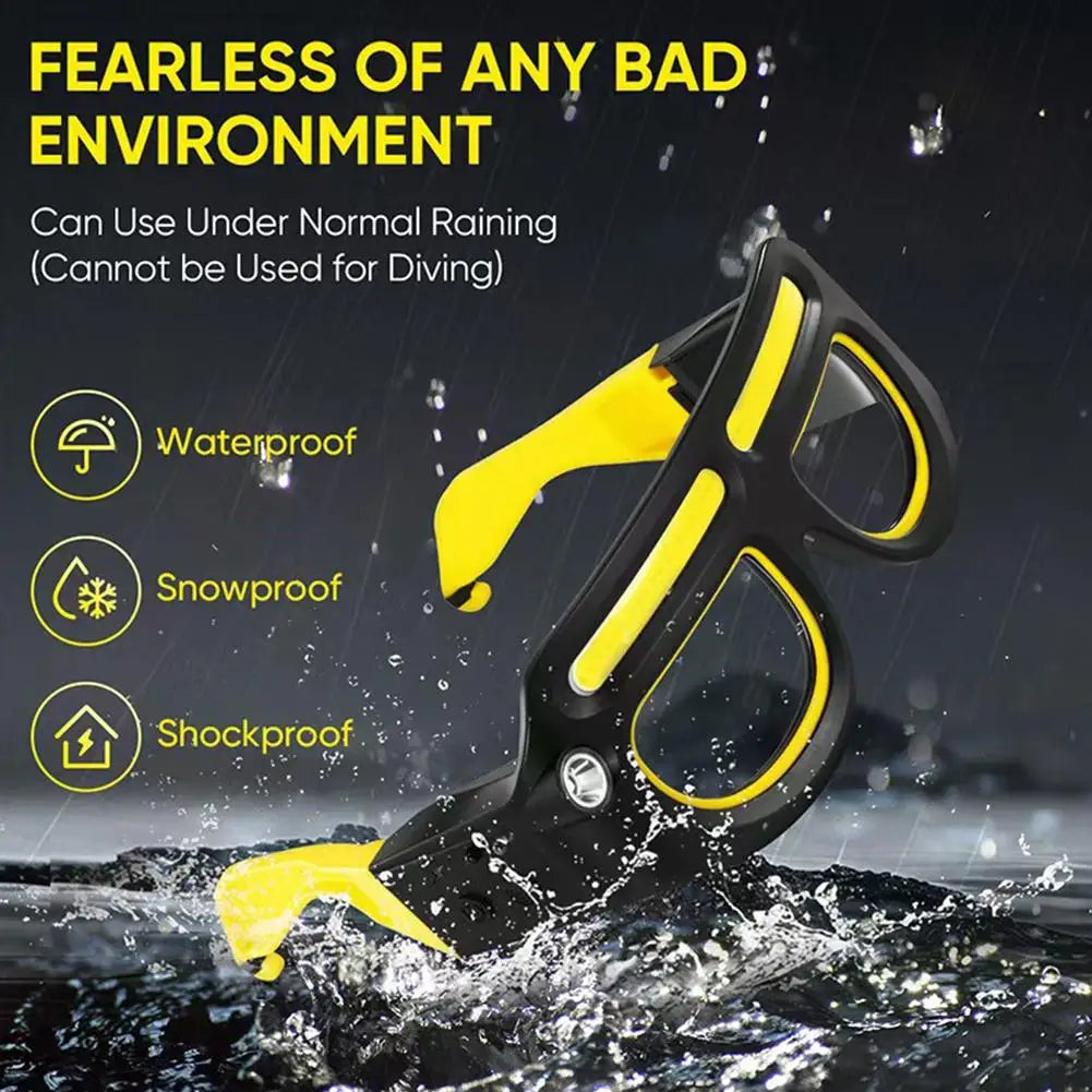 LED Headlight Glasses – Rechargeable 800-Lumen Motion Sensor Work & Outdoor Glasses