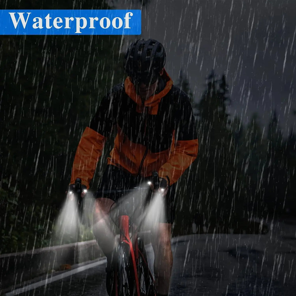 LED Flashlight Fingerless Gloves – Waterproof Half-Finger Work & Outdoor Gloves