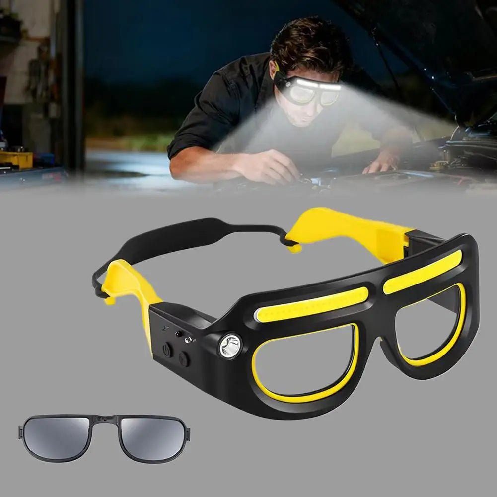 LED Headlight Glasses – Rechargeable 800-Lumen Motion Sensor Work & Outdoor Glasses