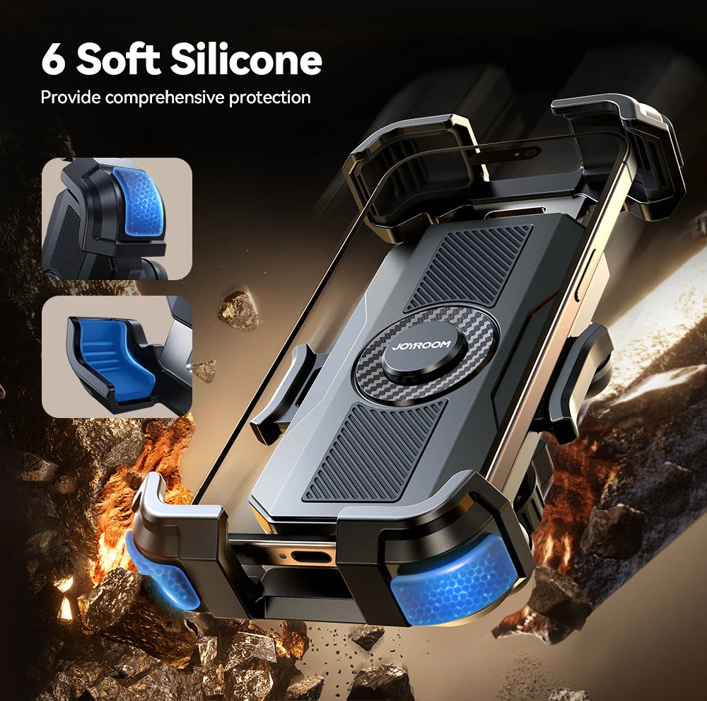Anti-Vibration Motorcycle Phone Mount – 360° Adjustable Handlebar Holder (JR-ZS498)
