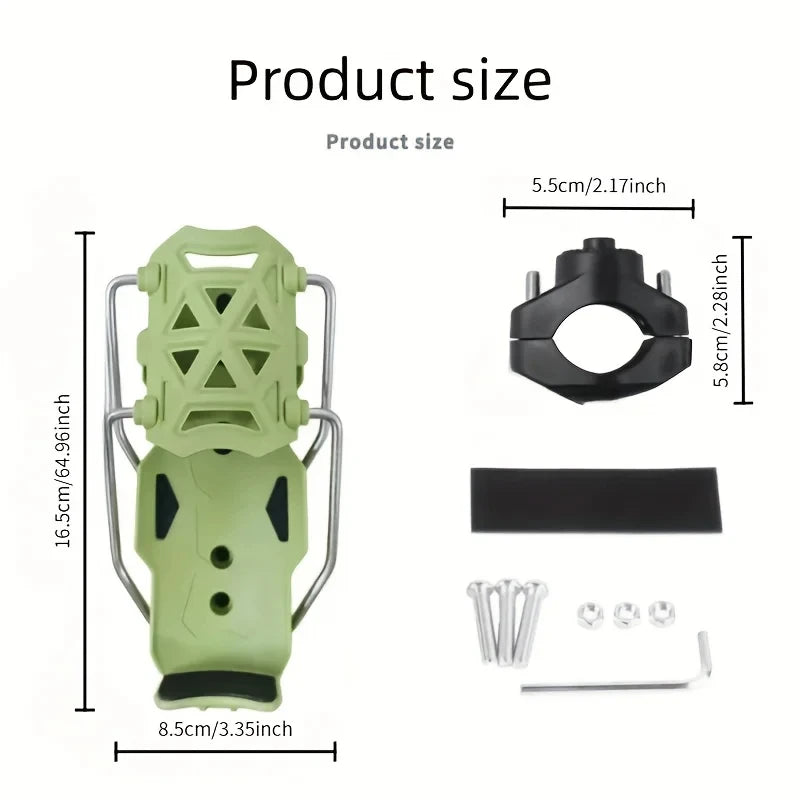 360° Adjustable Motorcycle Cup Holder – Universal Handlebar Water Bottle Cage