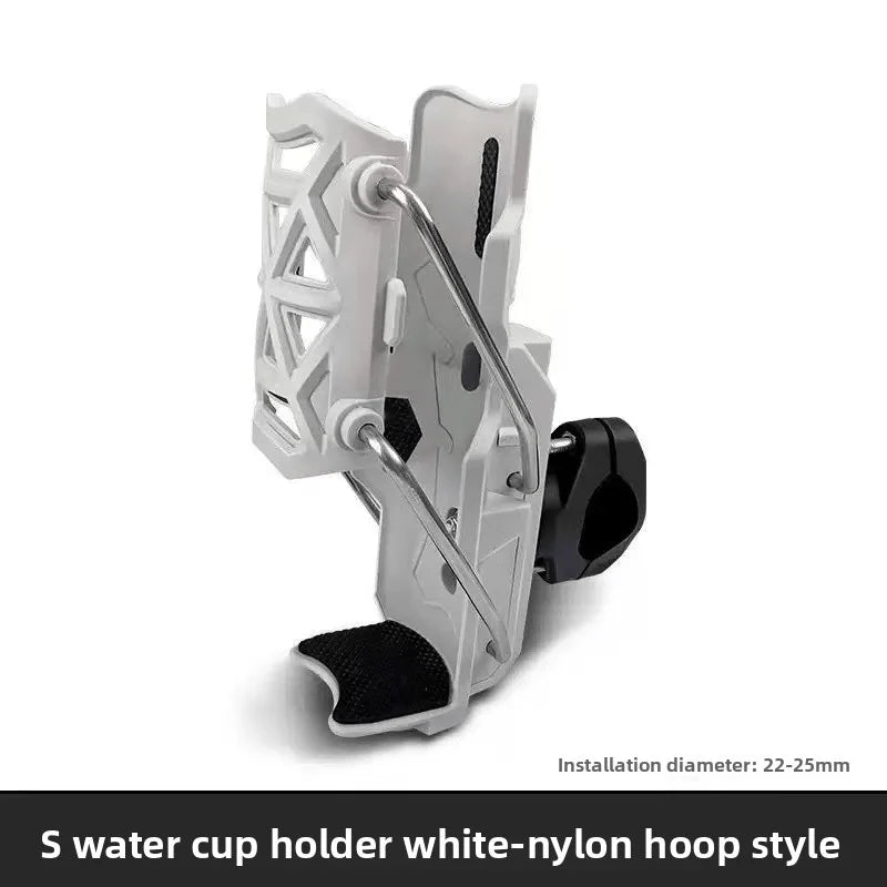 360° Adjustable Motorcycle Cup Holder – Universal Handlebar Water Bottle Cage