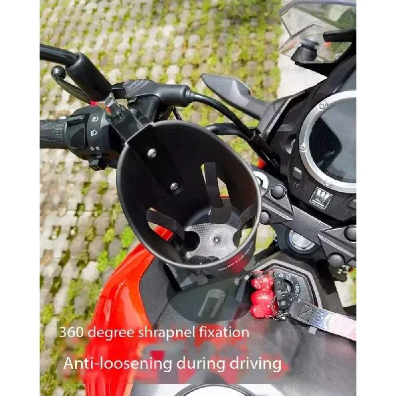 Universal Motorcycle & Bike Cup Holder – Handlebar Water Bottle Cage