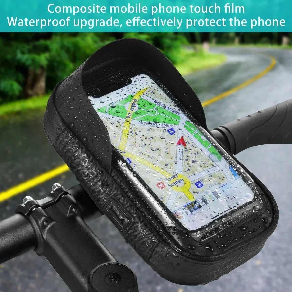 Waterproof Motorcycle Phone Holder – 360° Handlebar Mount