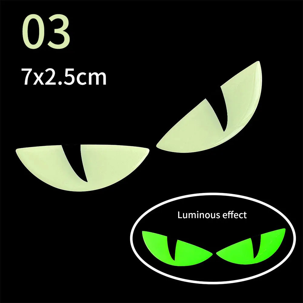 3D Reflective Devil's Eye Stickers – Motorcycle & Helmet Decals