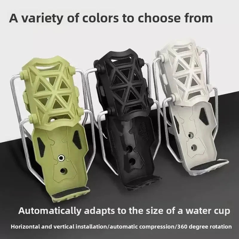 360° Adjustable Motorcycle Cup Holder – Universal Handlebar Water Bottle Cage