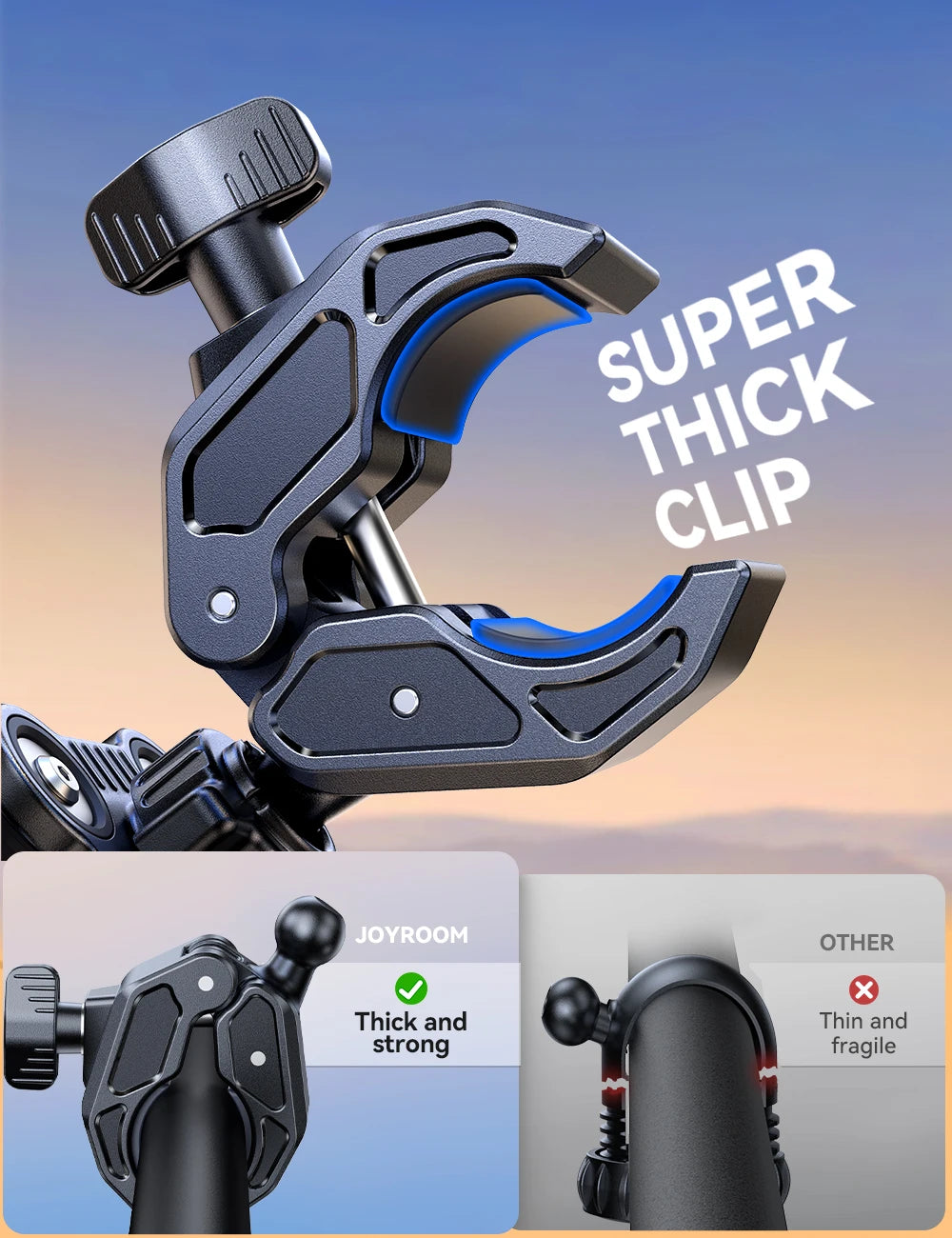 Dual Vibration Dampener Motorcycle Phone Mount – Military-Grade Shock Absorption