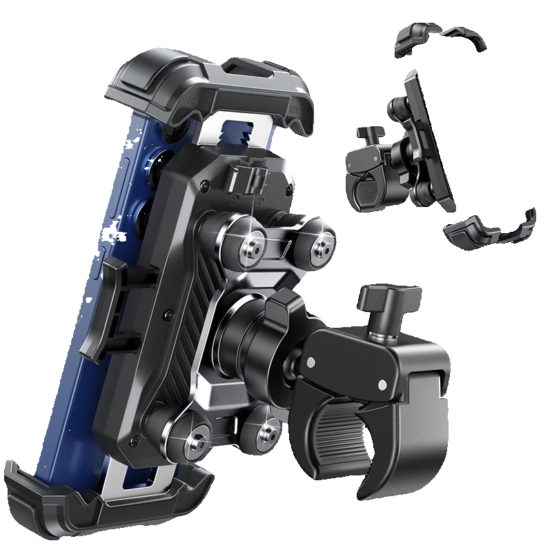 Joyroom anti-vibration motorcycle phone mount with 360-degree handlebar holder