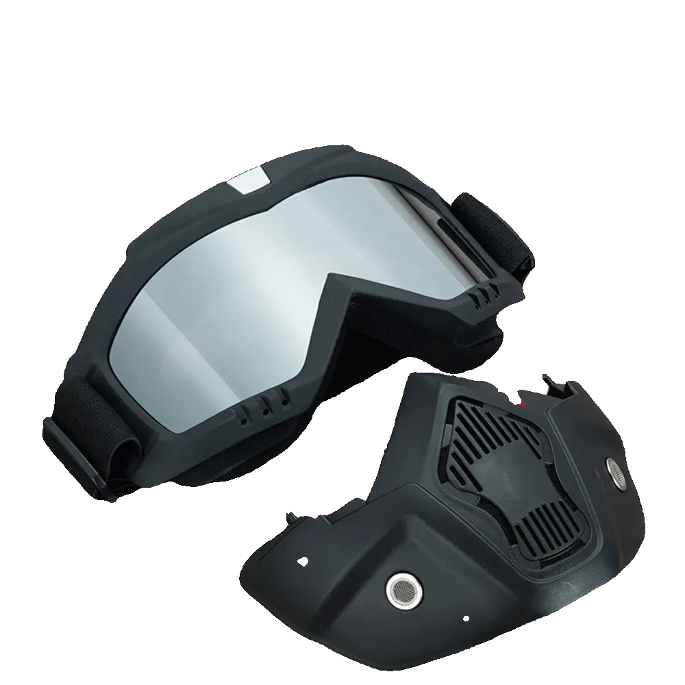 Motocross goggles and windproof off-road dirt bike face mask protective set