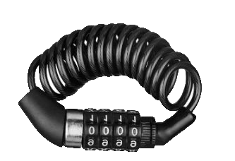 Motorcycle anti-theft 4-digit combination cable lock for helmets and bikes