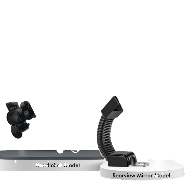Waterproof motorcycle phone holder with handlebar and mirror mounting hardware